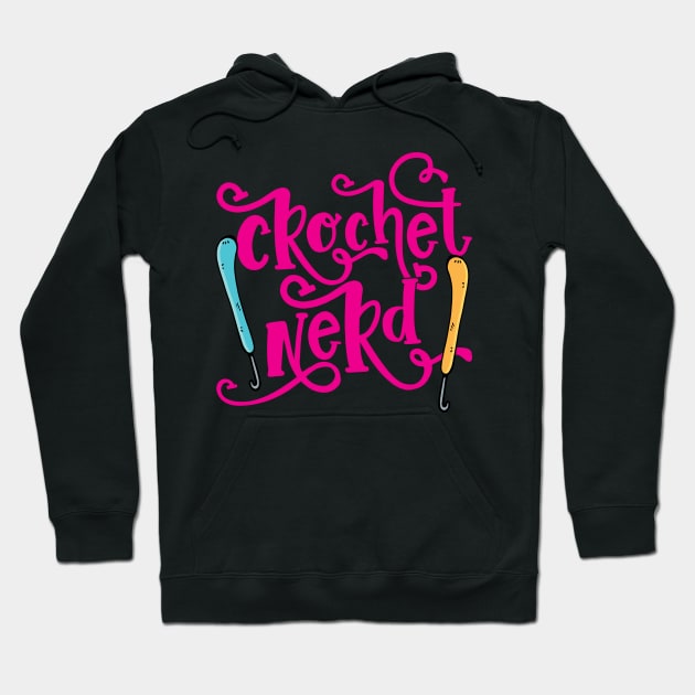 Crochet Nerd - Grandma Mom Crocheting Yarn Lover print Hoodie by theodoros20